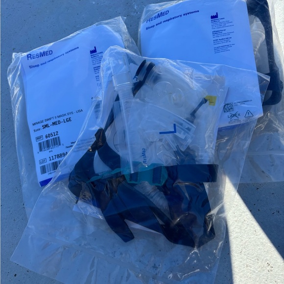 Mirage Swift II Mask System Headgear & Cushions S/M/L 60512 NEW x4 pack - Picture 3 of 4